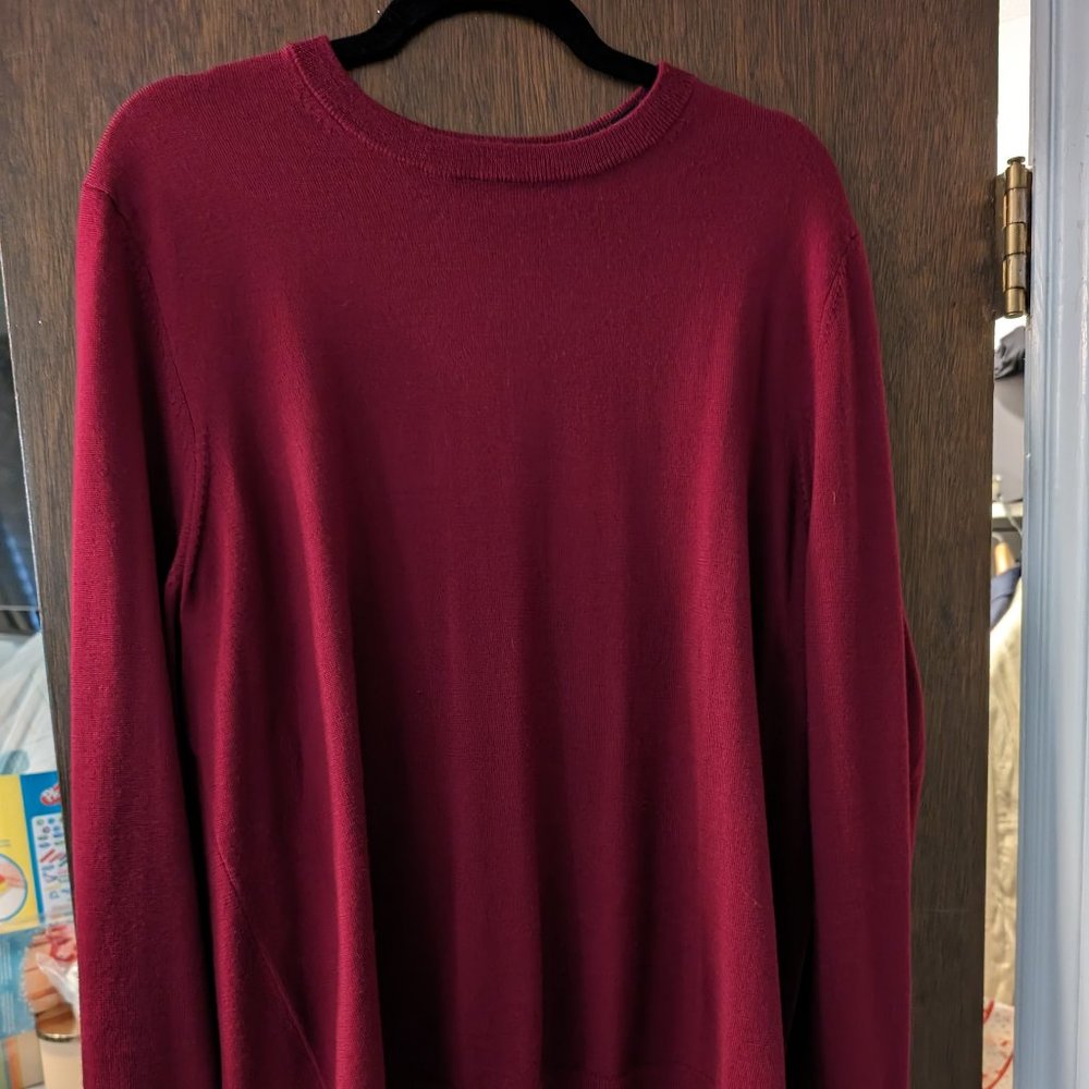 Brooks Brothers Burgundy Merino Wool Sweater (Large)